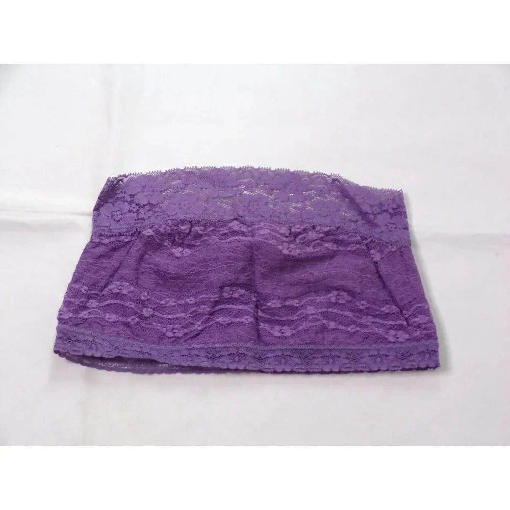 FREE PEOPLE Lace Bandeau Bralette Bra Deep Lavender Purple Medium NEW - Picture 5 of 6